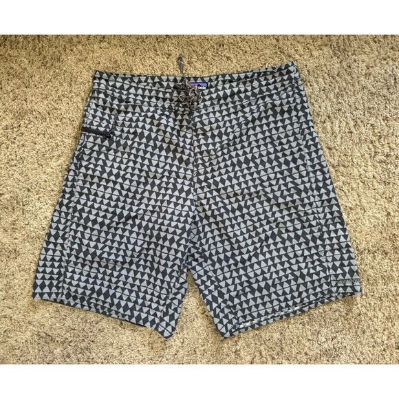 Patagonia Other - PATAGONIA Gray Black Board Swim Shorts Surf Beach Hawaiian Outdoor Sz 36
